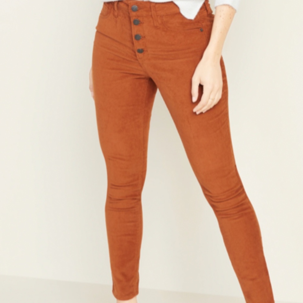 NWT: old navy High-Waisted Button-Fly Rockstar Super Skinny Cords for Women